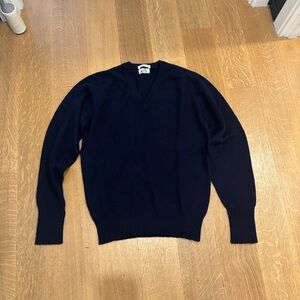 Hermes Navy Cashmere Sweater